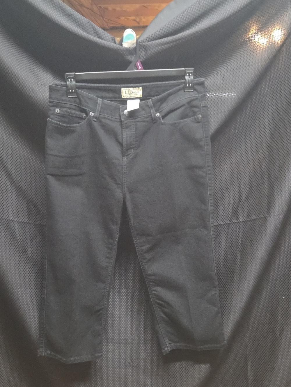 L.L. Bean Women's Black Cropped Jeans